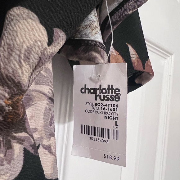 Charlotte Russe Floral Off the Shoulder Bodysuit - Picture 2 of 2